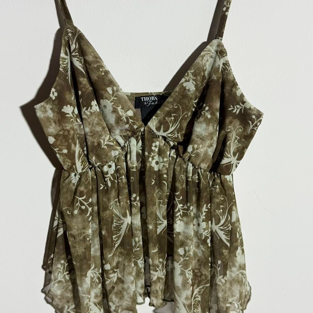HOT TOPIC Thorn & Fable Beautiful Fairycore green brown | Forest Fairy - Picture 2 of 7